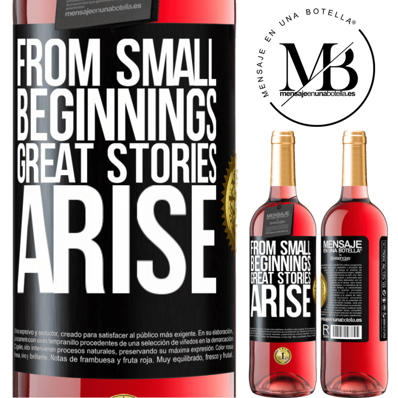 29,95 € Free Shipping | Rosé Wine ROSÉ Edition From small beginnings great stories arise Black Label. Customizable label Young wine Harvest 2021 Tempranillo