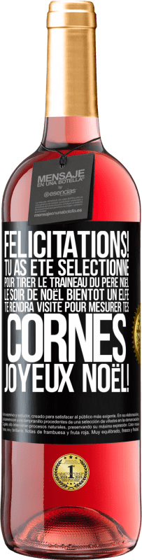 29,95 € Envoi gratuit | Vin rosé Édition ROSÉ Félicitations! Tu as été sélectionné pour tirer le traîneau du Père Noël le soir de Noël. Bientôt un elfe te rendra visite pour Étiquette Noire. Étiquette personnalisable Vin jeune Récolte 2025 Tempranillo