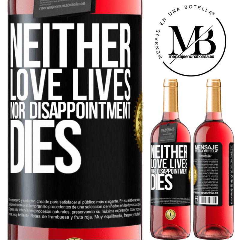 29,95 € Free Shipping | Rosé Wine ROSÉ Edition Neither love lives, nor disappointment dies Black Label. Customizable label Young wine Harvest 2021 Tempranillo