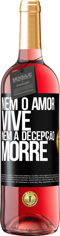 29,95 € | Vinho rosé Edição ROSÉ Nem o amor vive, nem a decepção morre Etiqueta Preta. Etiqueta personalizável Vinho jovem Colheita 2024 Tempranillo