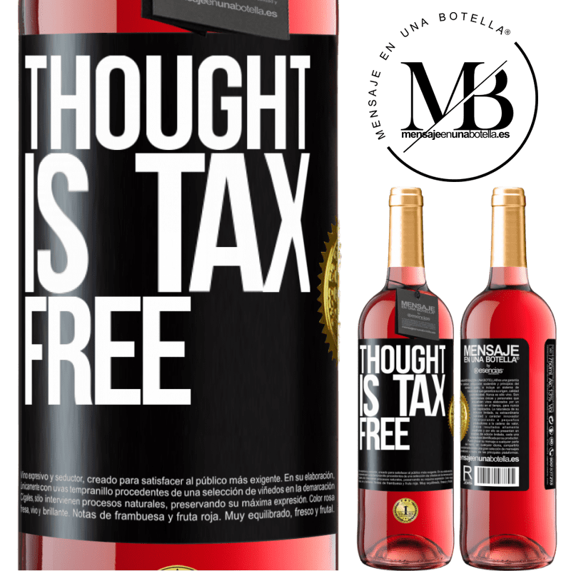 29,95 € Free Shipping | Rosé Wine ROSÉ Edition Thought is tax free Black Label. Customizable label Young wine Harvest 2022 Tempranillo