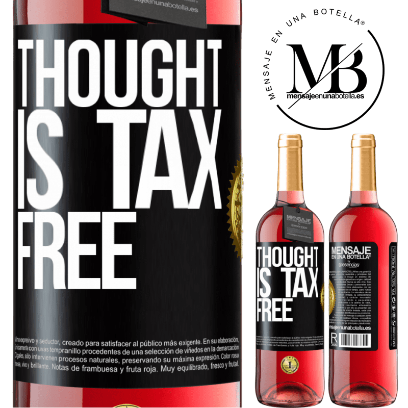 29,95 € Free Shipping | Rosé Wine ROSÉ Edition Thought is tax free Black Label. Customizable label Young wine Harvest 2023 Tempranillo