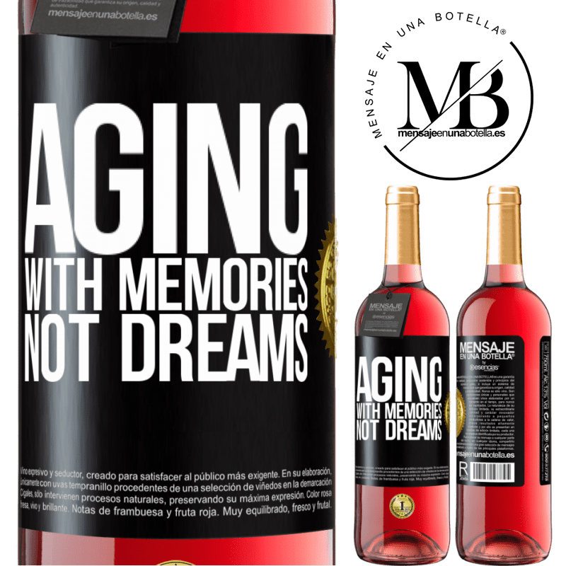 24,95 € Free Shipping | Rosé Wine ROSÉ Edition Aging with memories, not dreams Black Label. Customizable label Young wine Harvest 2021 Tempranillo