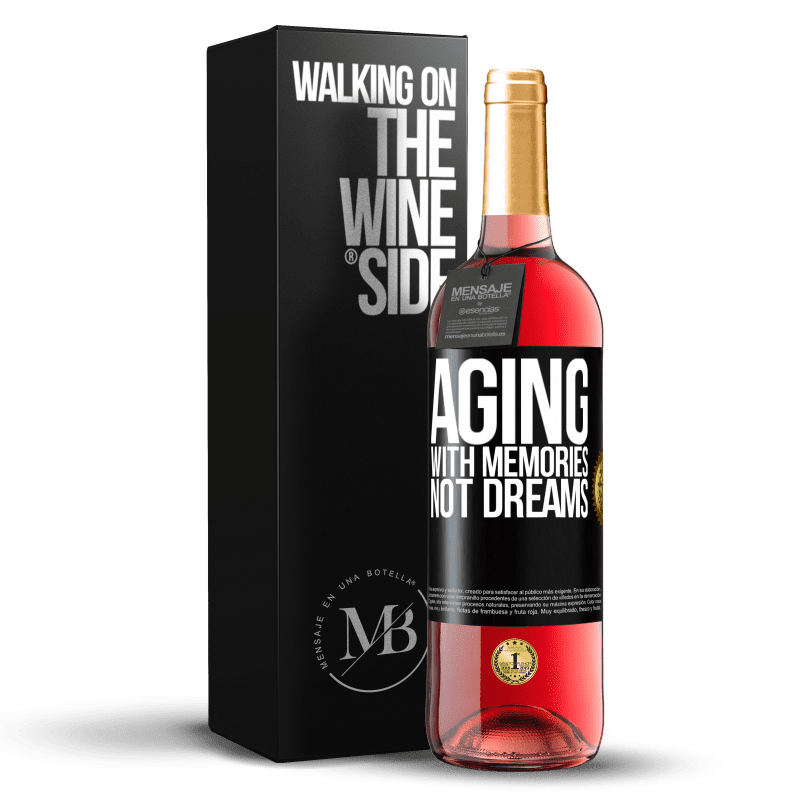 29,95 € Free Shipping | Rosé Wine ROSÉ Edition Aging with memories, not dreams Black Label. Customizable label Young wine Harvest 2021 Tempranillo