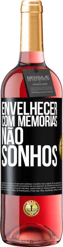 29,95 € | Vinho rosé Edição ROSÉ Envelhecer com memórias, não sonhos Etiqueta Preta. Etiqueta personalizável Vinho jovem Colheita 2024 Tempranillo