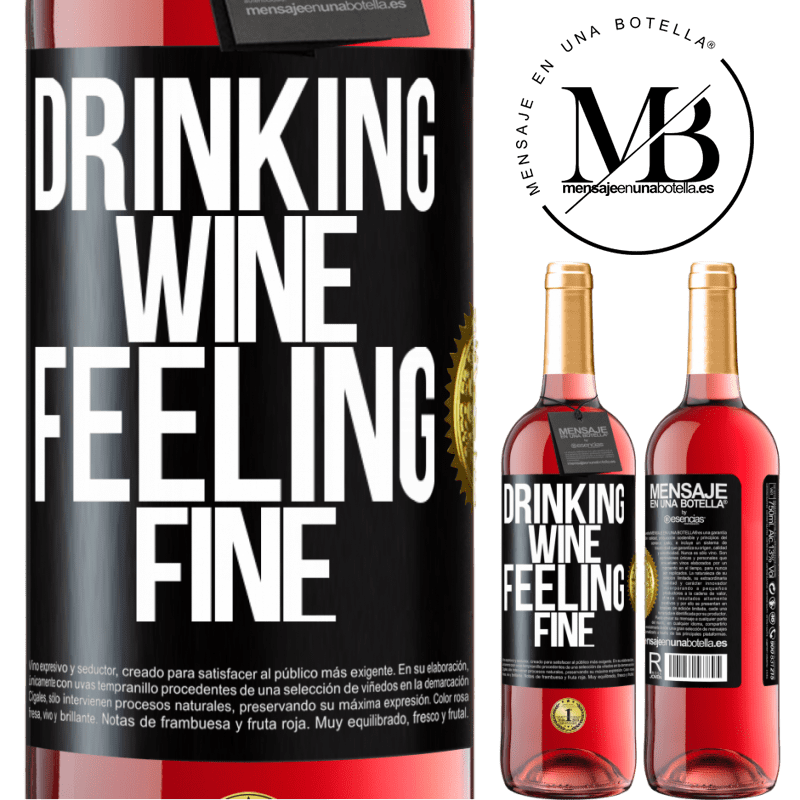 29,95 € Free Shipping | Rosé Wine ROSÉ Edition Drinking wine, feeling fine Black Label. Customizable label Young wine Harvest 2021 Tempranillo