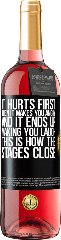 29,95 € | Rosé Wine ROSÉ Edition It hurts first, then it makes you angry, and it ends up making you laugh. This is how the stages close Black Label. Customizable label Young wine Harvest 2024 Tempranillo