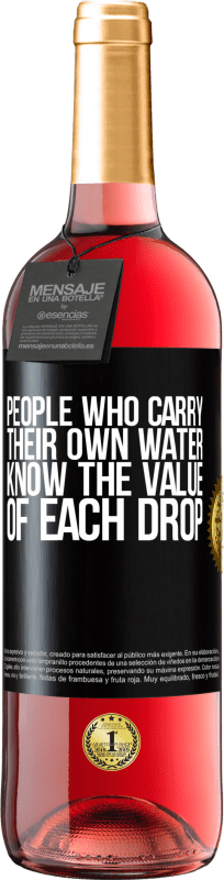 29,95 € | 桃红葡萄酒 ROSÉ版 自带水的人知道每一滴水的价值 黑标. 可自定义的标签 青年酒 收成 2023 Tempranillo