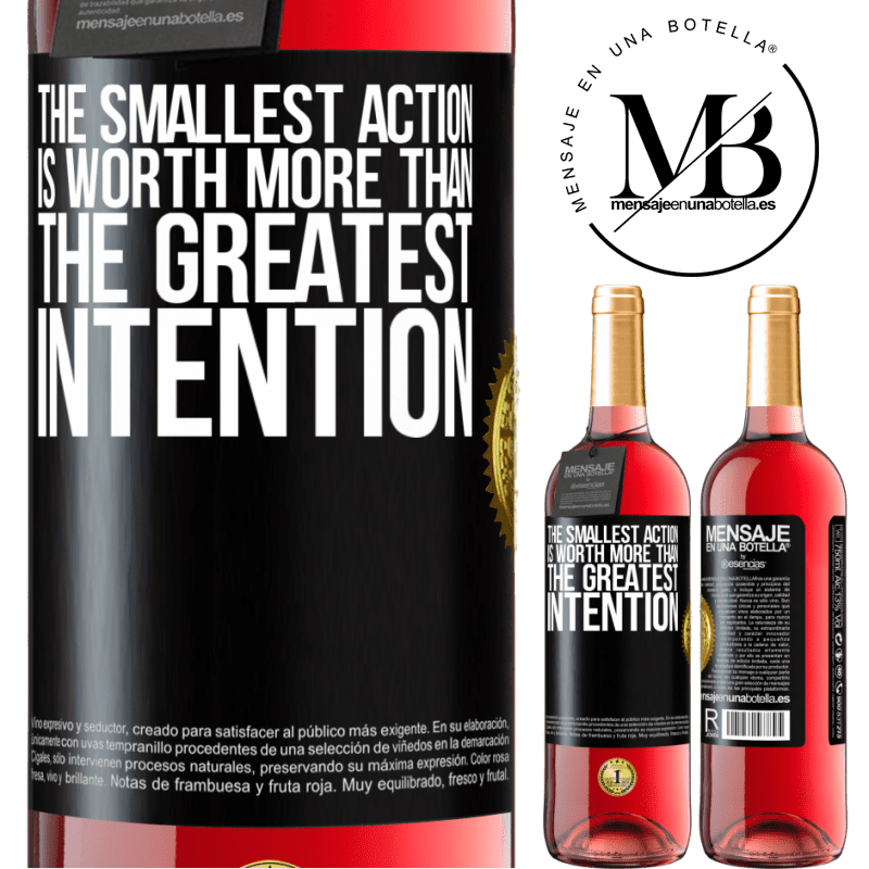 29,95 € Free Shipping | Rosé Wine ROSÉ Edition The smallest action is worth more than the greatest intention Black Label. Customizable label Young wine Harvest 2023 Tempranillo