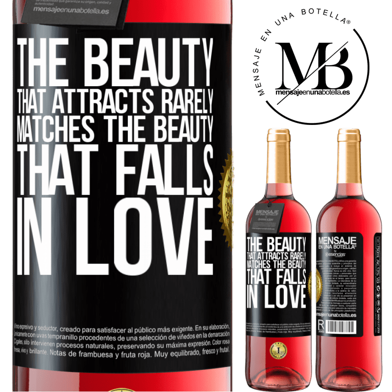 24,95 € Free Shipping | Rosé Wine ROSÉ Edition The beauty that attracts rarely matches the beauty that falls in love Black Label. Customizable label Young wine Harvest 2021 Tempranillo