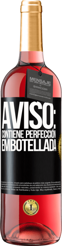 29,95 € | Vino Rosado Edición ROSÉ Aviso: contiene perfección embotellada Etiqueta Negra. Etiqueta personalizable Vino joven Cosecha 2023 Tempranillo