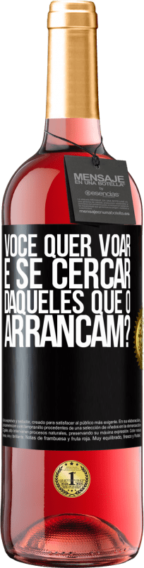 29,95 € | Vinho rosé Edição ROSÉ você quer voar e se cercar daqueles que o arrancam? Etiqueta Preta. Etiqueta personalizável Vinho jovem Colheita 2024 Tempranillo