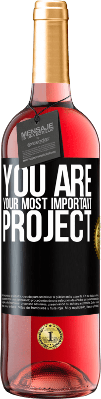 29,95 € Free Shipping | Rosé Wine ROSÉ Edition You are your most important project Black Label. Customizable label Young wine Harvest 2021 Tempranillo