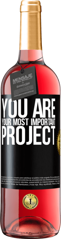 29,95 € Free Shipping | Rosé Wine ROSÉ Edition You are your most important project Black Label. Customizable label Young wine Harvest 2025 Tempranillo