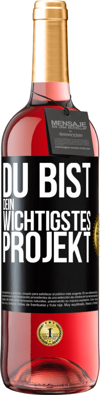 29,95 € | Roséwein ROSÉ Ausgabe Du bist dein wichtigstes Projekt Schwarzes Etikett. Anpassbares Etikett Junger Wein Ernte 2024 Tempranillo