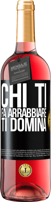 29,95 € | Vino rosato Edizione ROSÉ Chi ti fa arrabbiare ti domina Etichetta Nera. Etichetta personalizzabile Vino giovane Raccogliere 2024 Tempranillo