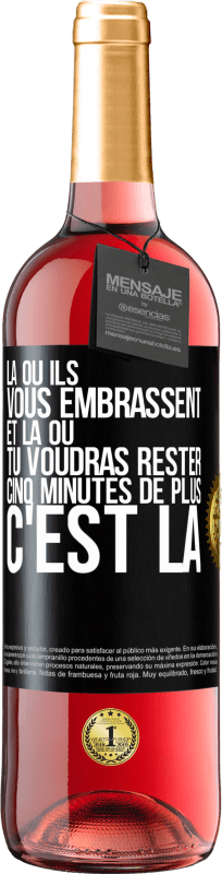 29,95 € Envoi gratuit | Vin rosé Édition ROSÉ Là où ils vous embrassent et là où tu voudras rester cinq minutes de plus, c'est là Étiquette Noire. Étiquette personnalisable Vin jeune Récolte 2025 Tempranillo