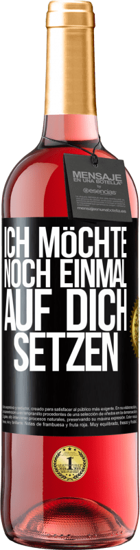 29,95 € | Roséwein ROSÉ Ausgabe Ich möchte noch einmal auf dich setzen Schwarzes Etikett. Anpassbares Etikett Junger Wein Ernte 2024 Tempranillo