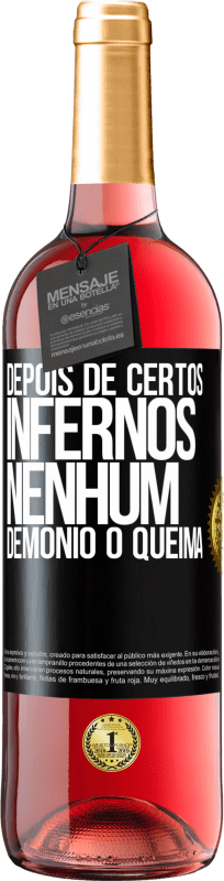 29,95 € Envio grátis | Vinho rosé Edição ROSÉ Depois de certos infernos, nenhum demônio o queima Etiqueta Preta. Etiqueta personalizável Vinho jovem Colheita 2025 Tempranillo