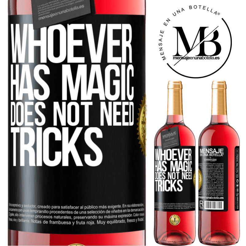 24,95 € Free Shipping | Rosé Wine ROSÉ Edition Whoever has magic does not need tricks Black Label. Customizable label Young wine Harvest 2021 Tempranillo