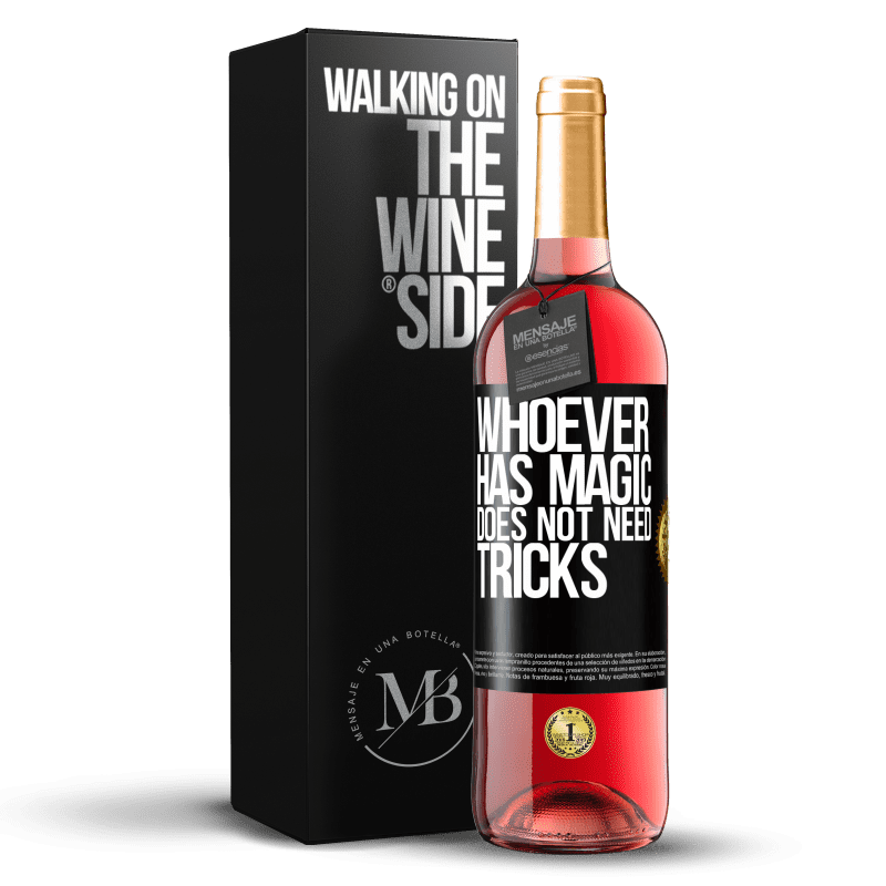 29,95 € Free Shipping | Rosé Wine ROSÉ Edition Whoever has magic does not need tricks Black Label. Customizable label Young wine Harvest 2021 Tempranillo