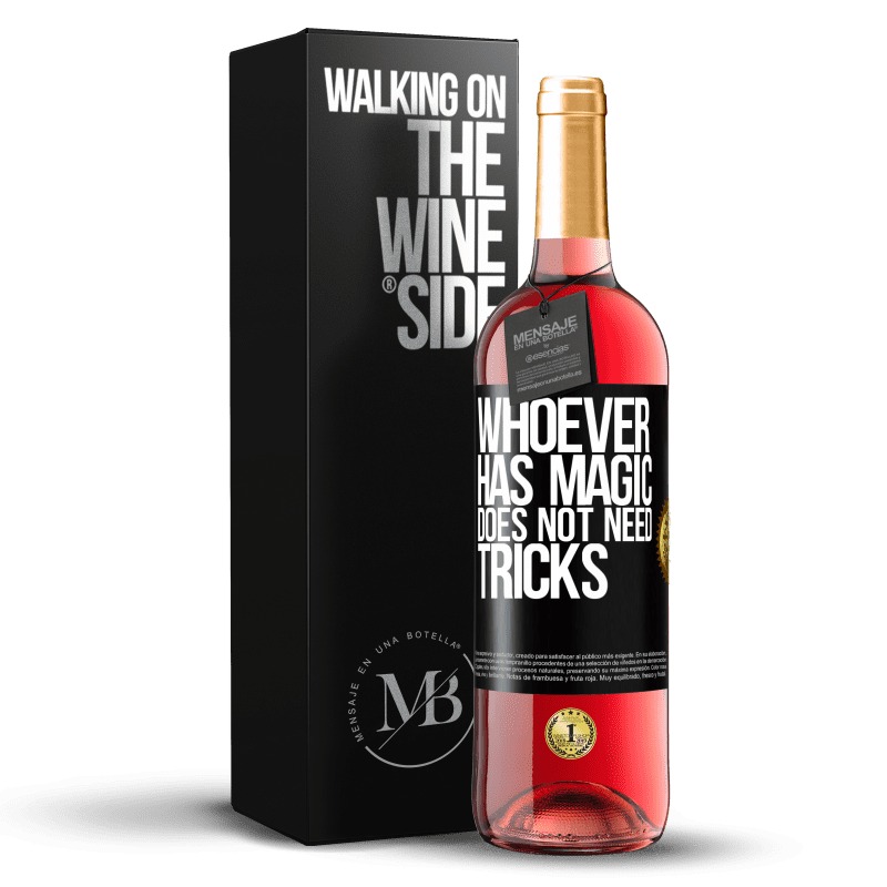 29,95 € Free Shipping | Rosé Wine ROSÉ Edition Whoever has magic does not need tricks Black Label. Customizable label Young wine Harvest 2025 Tempranillo