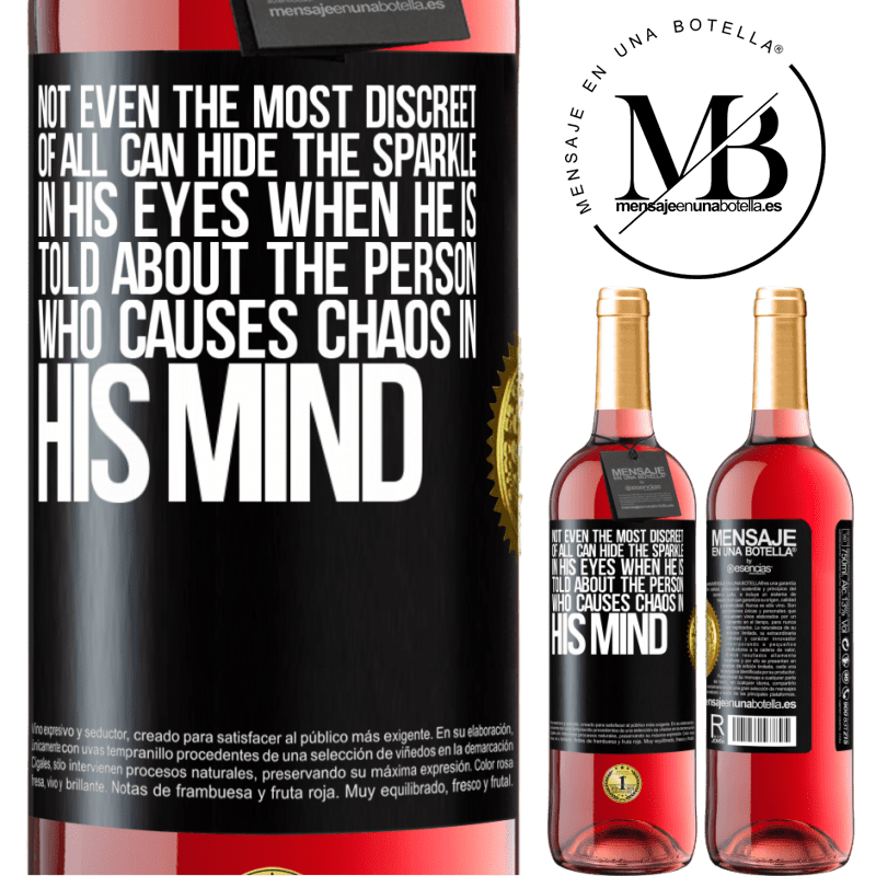 29,95 € Free Shipping | Rosé Wine ROSÉ Edition Not even the most discreet of all can hide the sparkle in his eyes when he is told about the person who causes chaos in his Black Label. Customizable label Young wine Harvest 2022 Tempranillo