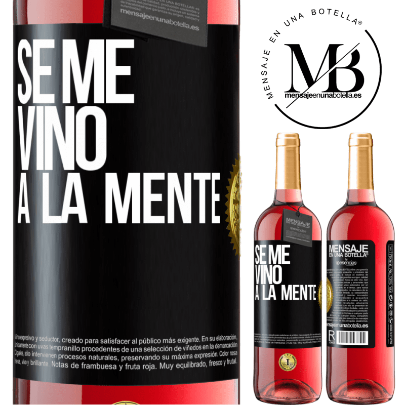 24,95 € Free Shipping | Rosé Wine ROSÉ Edition Se me VINO a la mente… Black Label. Customizable label Young wine Harvest 2021 Tempranillo