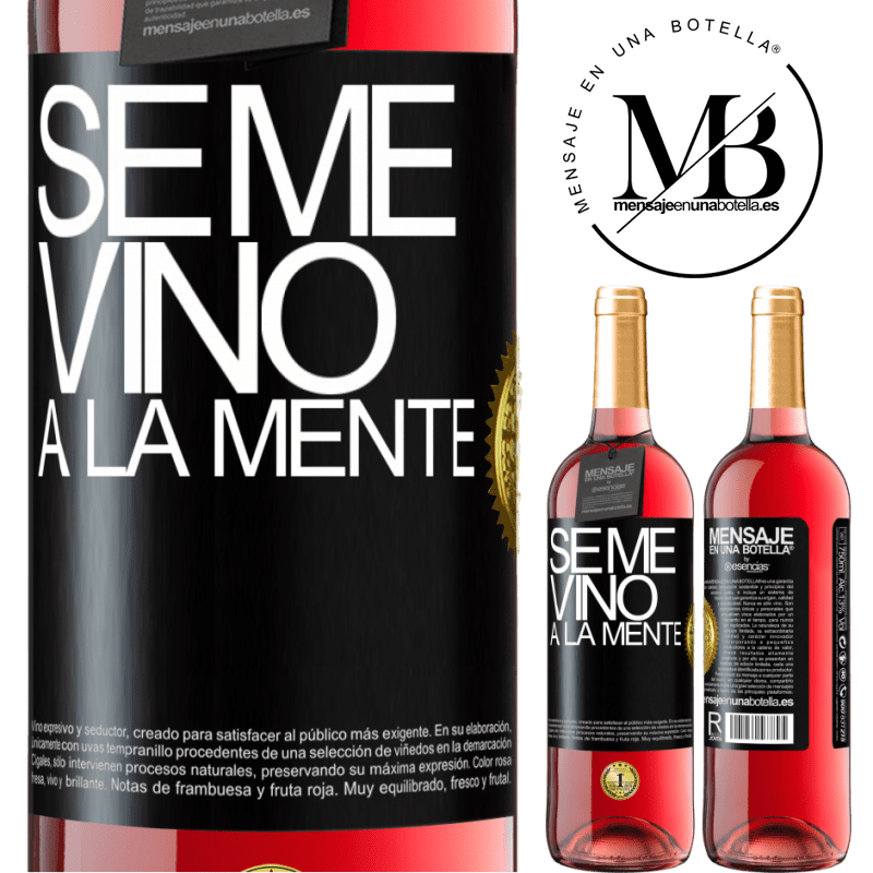 29,95 € 免费送货 | 桃红葡萄酒 ROSÉ版 Se me VINO a la mente… 黑标. 可自定义的标签 青年酒 收成 2025 Tempranillo