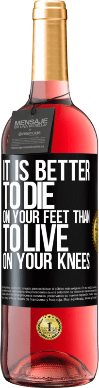 29,95 € | 桃红葡萄酒 ROSÉ版 死于脚比死于膝盖更好 黑标. 可自定义的标签 青年酒 收成 2023 Tempranillo