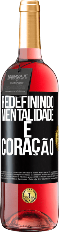 29,95 € | Vinho rosé Edição ROSÉ Redefinindo mentalidade e coração Etiqueta Preta. Etiqueta personalizável Vinho jovem Colheita 2024 Tempranillo