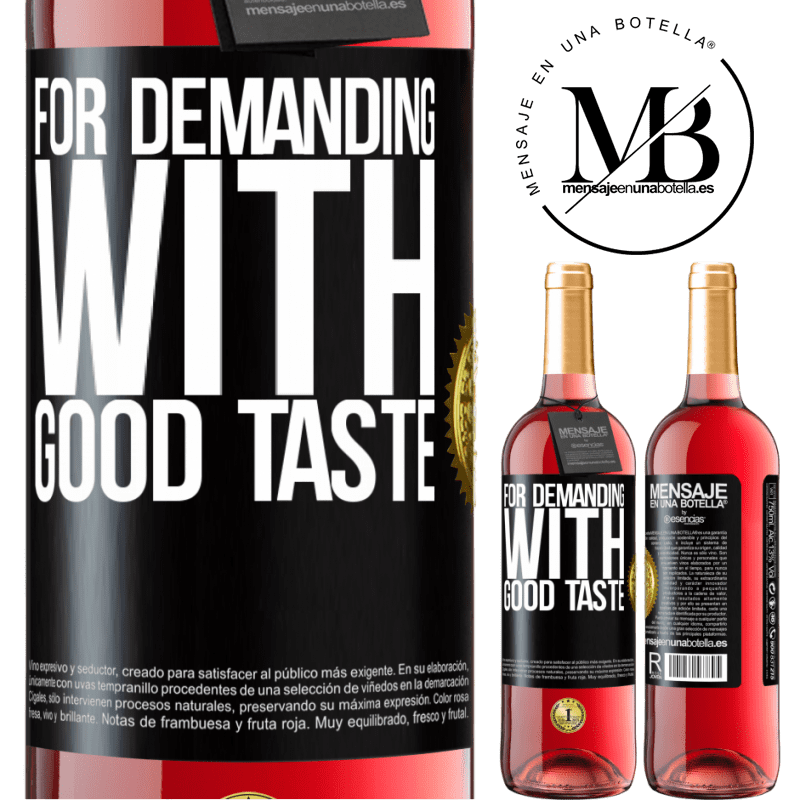 24,95 € Free Shipping | Rosé Wine ROSÉ Edition For demanding with good taste Black Label. Customizable label Young wine Harvest 2021 Tempranillo