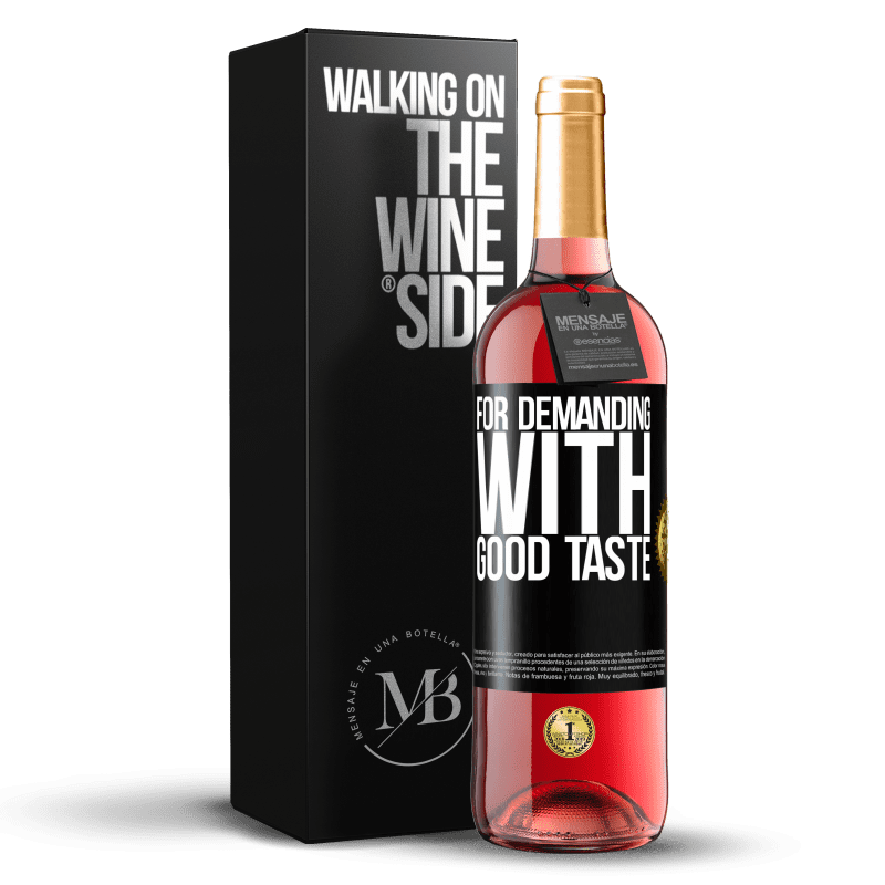29,95 € Free Shipping | Rosé Wine ROSÉ Edition For demanding with good taste Black Label. Customizable label Young wine Harvest 2023 Tempranillo