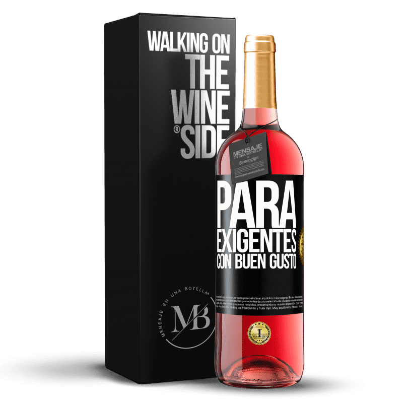 29,95 € Envío gratis | Vino Rosado Edición ROSÉ Para exigentes con buen gusto Etiqueta Negra. Etiqueta personalizable Vino joven Cosecha 2024 Tempranillo