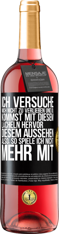 «Ich versuche, mich nicht zu verlieben und du kommst mit diesem Lächeln hervor, diesem Aussehen ... Also, so spiele ich nicht meh» ROSÉ Ausgabe