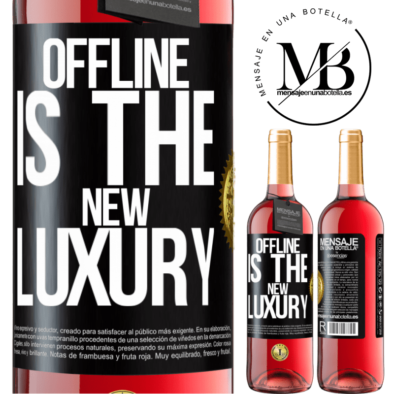 29,95 € Free Shipping | Rosé Wine ROSÉ Edition Offline is the new luxury Black Label. Customizable label Young wine Harvest 2021 Tempranillo