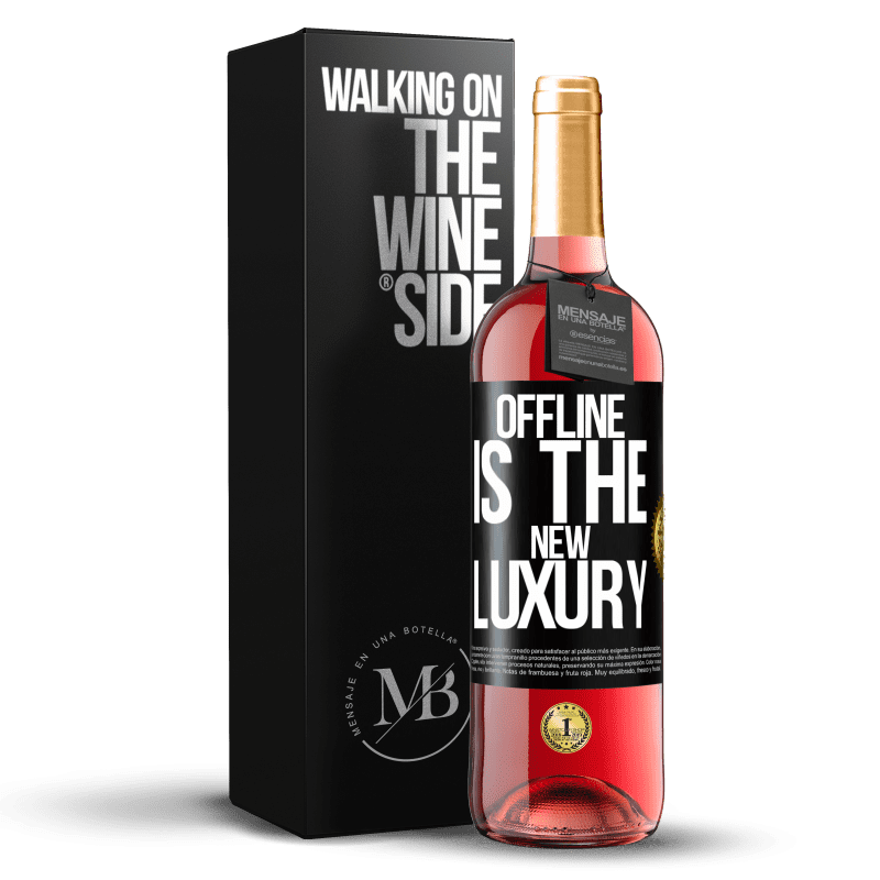 29,95 € Free Shipping | Rosé Wine ROSÉ Edition Offline is the new luxury Black Label. Customizable label Young wine Harvest 2023 Tempranillo