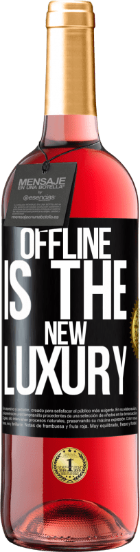 29,95 € Spedizione Gratuita | Vino rosato Edizione ROSÉ Offline is the new luxury Etichetta Nera. Etichetta personalizzabile Vino giovane Raccogliere 2023 Tempranillo