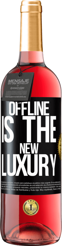 29,95 € Spedizione Gratuita | Vino rosato Edizione ROSÉ Offline is the new luxury Etichetta Nera. Etichetta personalizzabile Vino giovane Raccogliere 2025 Tempranillo
