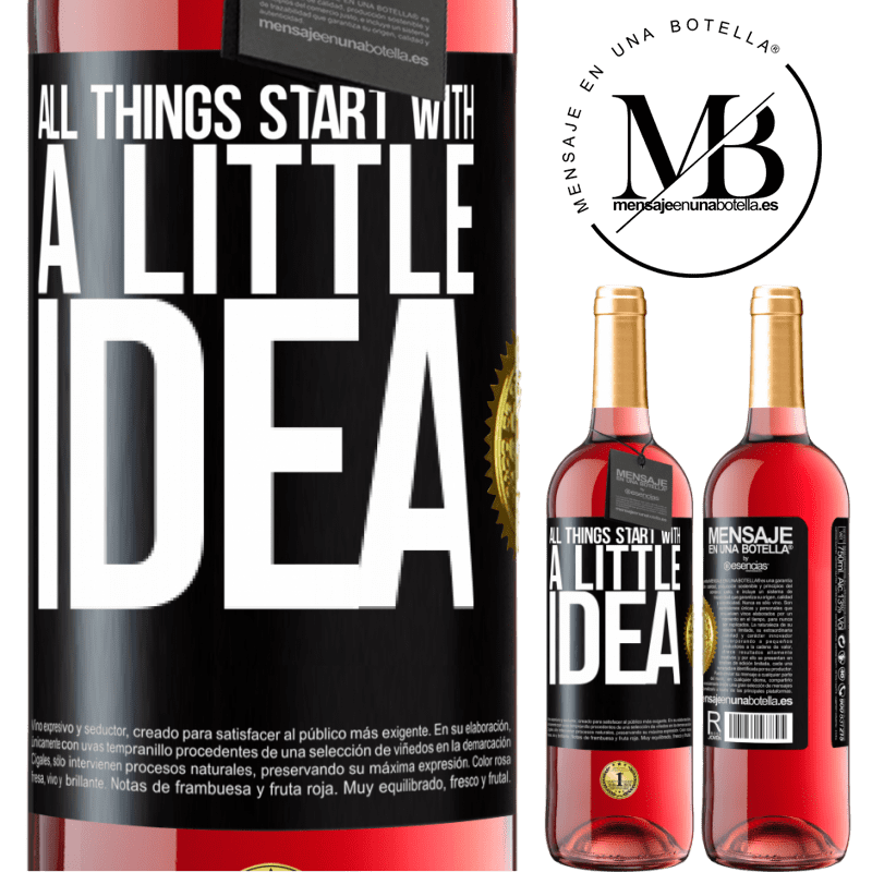 24,95 € Free Shipping | Rosé Wine ROSÉ Edition It all starts with a little idea Black Label. Customizable label Young wine Harvest 2021 Tempranillo