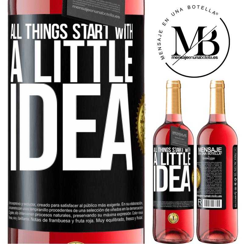 29,95 € Free Shipping | Rosé Wine ROSÉ Edition It all starts with a little idea Black Label. Customizable label Young wine Harvest 2025 Tempranillo