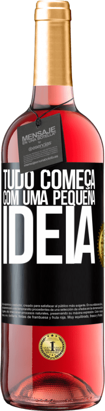 29,95 € | Vinho rosé Edição ROSÉ Tudo começa com uma pequena ideia Etiqueta Preta. Etiqueta personalizável Vinho jovem Colheita 2025 Tempranillo