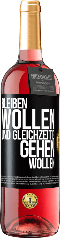 29,95 € | Roséwein ROSÉ Ausgabe Bleiben wollen und gleichzeitig gehen wollen Schwarzes Etikett. Anpassbares Etikett Junger Wein Ernte 2023 Tempranillo