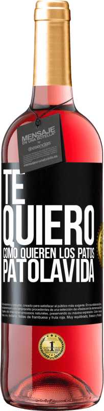 29,95 € | Vinho rosé Edição ROSÉ TE QUIERO, como quieren los patos. PATOLAVIDA Etiqueta Preta. Etiqueta personalizável Vinho jovem Colheita 2024 Tempranillo