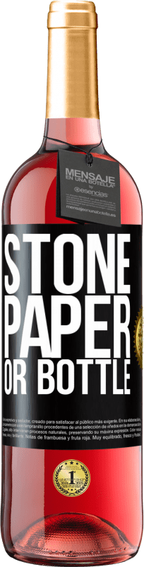 29,95 € | Rosé Wine ROSÉ Edition Stone, paper or bottle Black Label. Customizable label Young wine Harvest 2023 Tempranillo