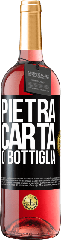 29,95 € | Vino rosato Edizione ROSÉ Pietra, carta o bottiglia Etichetta Nera. Etichetta personalizzabile Vino giovane Raccogliere 2023 Tempranillo