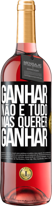 29,95 € | Vinho rosé Edição ROSÉ Ganhar não é tudo, mas querer ganhar Etiqueta Preta. Etiqueta personalizável Vinho jovem Colheita 2023 Tempranillo