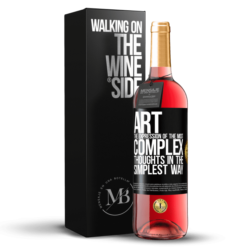 29,95 € Free Shipping | Rosé Wine ROSÉ Edition ART. The expression of the most complex thoughts in the simplest way Black Label. Customizable label Young wine Harvest 2023 Tempranillo
