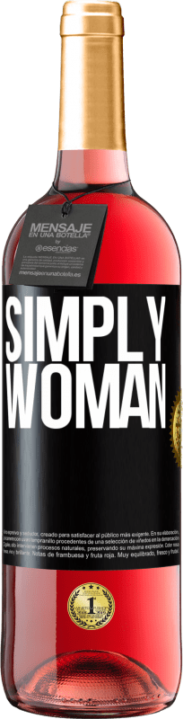 29,95 € 送料無料 | ロゼワイン ROSÉエディション 単に女性 ブラックラベル. カスタマイズ可能なラベル 若いワイン 収穫 2023 Tempranillo
