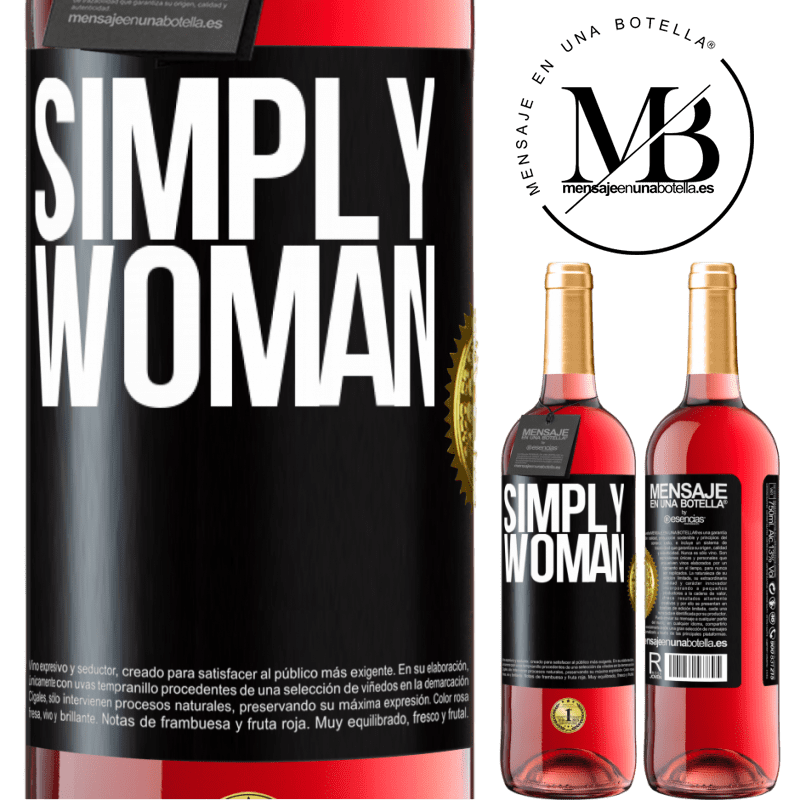 29,95 € Free Shipping | Rosé Wine ROSÉ Edition Simply woman Black Label. Customizable label Young wine Harvest 2022 Tempranillo